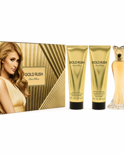 Estuche Paris Hilton Gold Rush Mujer 4PZ Perfume 100ml/Mini 10ml/Crema 90ml/ Shower Gel 90ml
