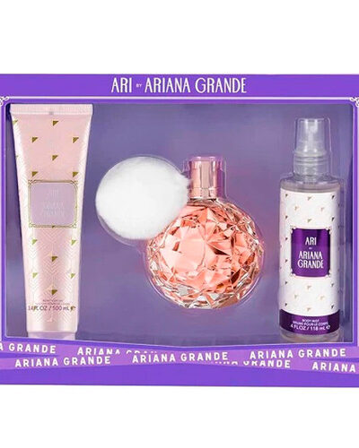 Estuche Ariana Grande Ari 3pz Perfume 100ml+ Body mist 100ml + Crema 100ml