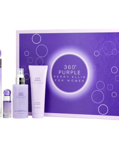 ESTUCHE PEERY ELLIS PURPLE DAMA 4 PZS 100ML +CREMA + BODY + MINI