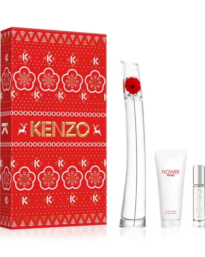Estuche Kenzo FLower By Kenzo Mujer EDP 3Pz Perfume 100ml / Perfume Mini / Crema Corporal