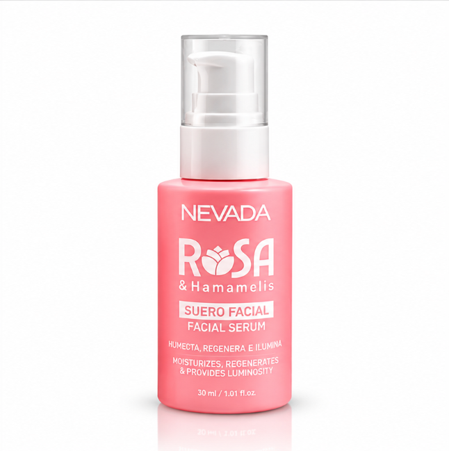 NEVADA SERUM FACIAL HUMECTA,REGENERA E ILUMINA ROSA Y HAMAMELIS 30ML - Imagen 1