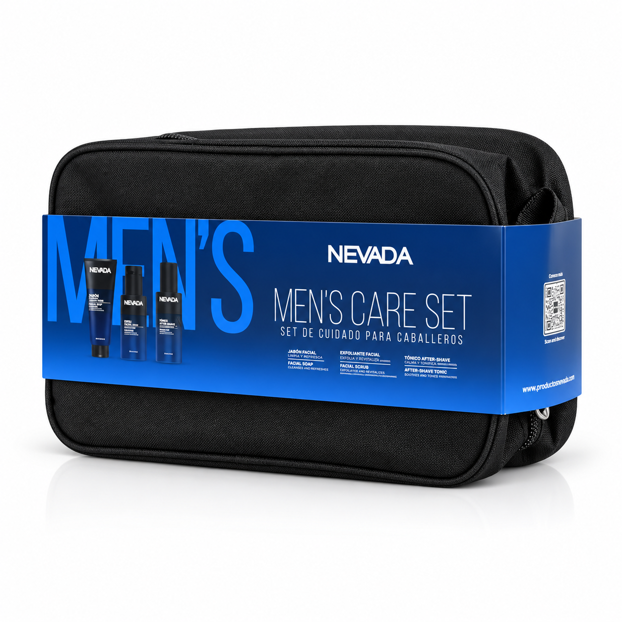 Estuche Nevada Hombre 4Pz Jabon Facial / Exfoliante facial / Tonico despues de afeitar / Crema Hidratante - Imagen 2