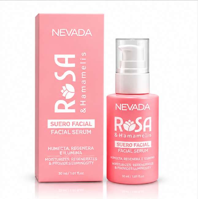 NEVADA SERUM FACIAL HUMECTA,REGENERA E ILUMINA ROSA Y HAMAMELIS 30ML - Imagen 2