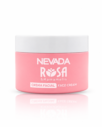 NEVADA CREMA FACIAL HIDRATA, SUAVIZA Y REPARA ROSA Y HAMAMELIAS 50G