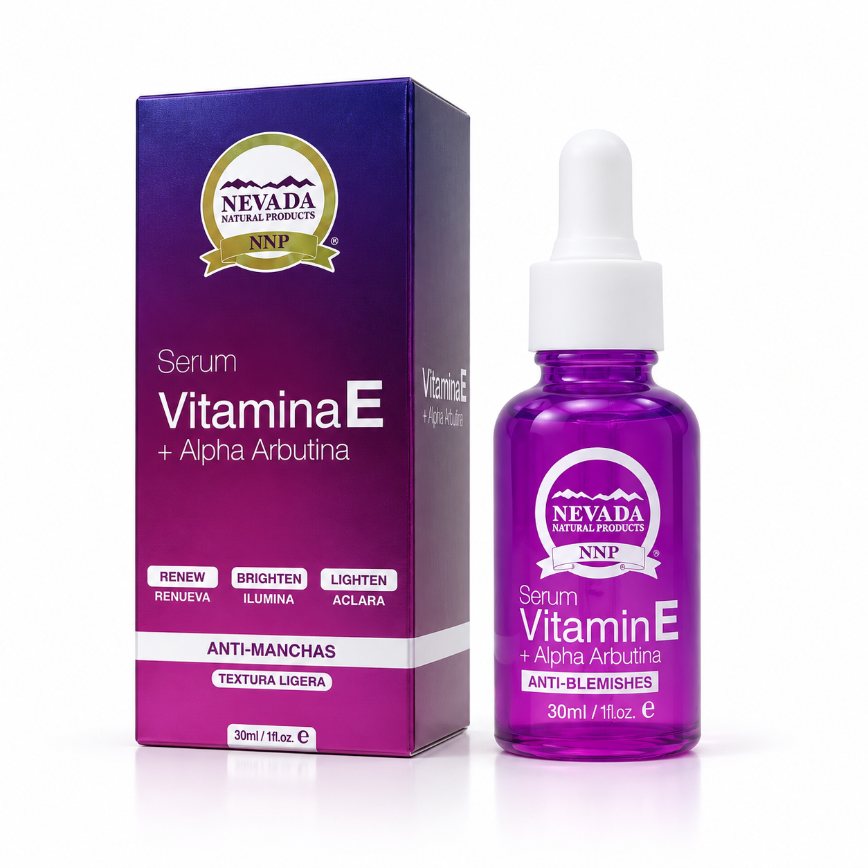 NEVADA SERUM FACIAL HIDRATANTE VIT.E, ALPHA ARBUTINA Y NACINAMIDA 30ML - Imagen 2