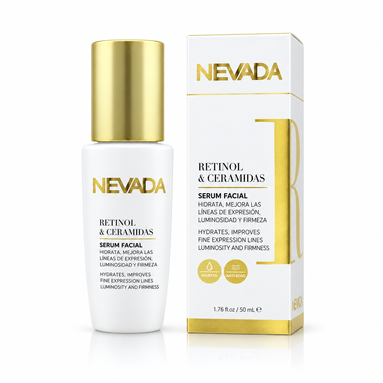 NEVADA SERUM FACIAL HIDRATA Y MEJORA LAS LINEAS DE EXPRESIÓN RETINOL Y CERAMIDAS 30ML - Imagen 2