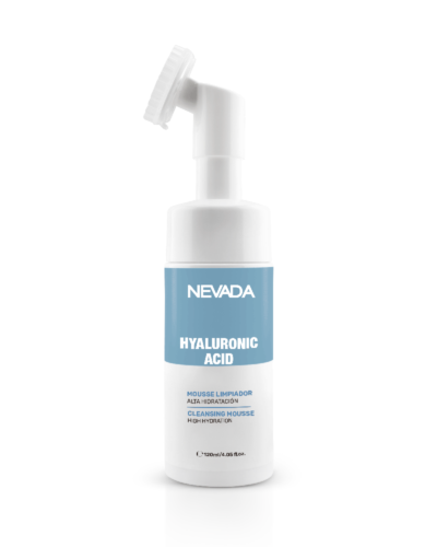 NEVADA MOUSSE LIMPIADOR DESMAQUILLANTE DE ALTA HIDRATACIÓN ACIDO HYALURONICO 120ML