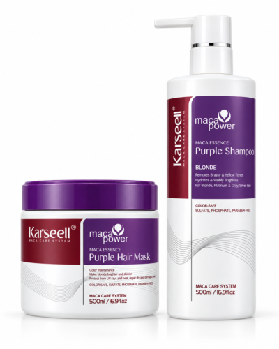Estuche Karseell Maca Essence Purple 2Pz Crema Reparadora / Shampoo
