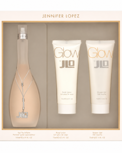 Estuche Jennifer Lopez Glow JLO Mujer 3PZ Perfume 100ml + Crema + Shower Gel