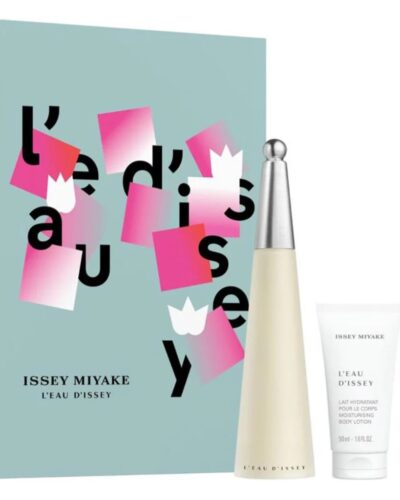 Estuche Issey Miyake Leau Dissey Mujer EDT 3pz Perfume 100ml/Mini 10ml/Crema 50ml