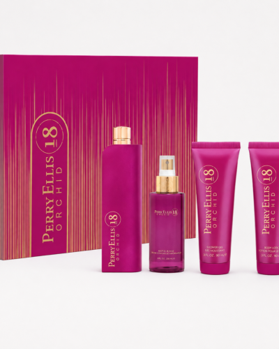 Estuche Perry Ellis 18 Orchid Mujer EDP 4PZ Perfume / Crema / Gel De Ducha / Splash Mist