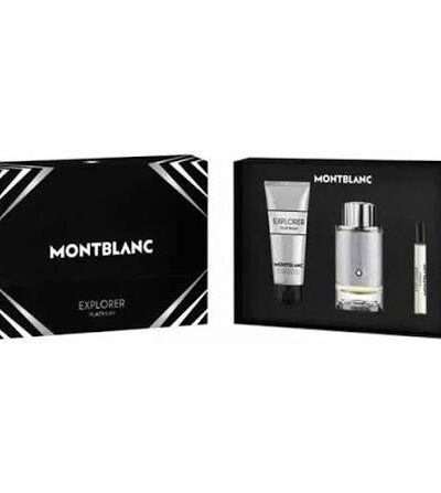 Estuche Montblanc Explorer Platinum Hombre EDP 3 piezas Perfume 100ml/Mini 7.5ml/Shower gel 100ml