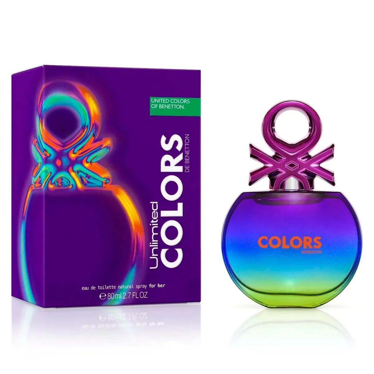 BENETTON UNITED COLORS UNLIMITED FOR HER MUJER EDT 80ML - Imagen 1