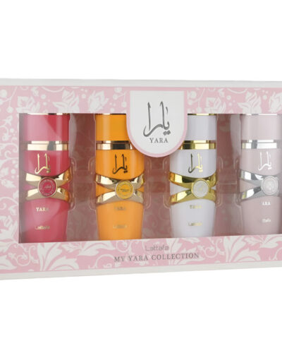 Estuche Lattafa Yara Mujer EDP 4pz Perfume Yara 25ml/Yara Moi 25ml/Yara Yous 25ml/Yara Candy 25ml