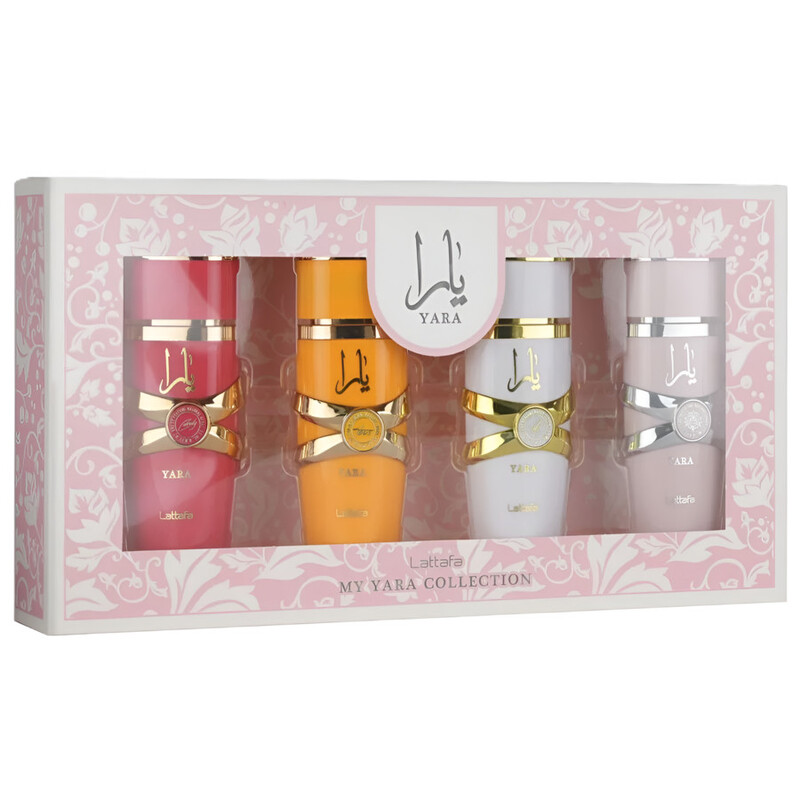 Estuche Lattafa Yara Mujer EDP 4pz Perfume Yara 25ml/Yara Moi 25ml/Yara Yous 25ml/Yara Candy 25ml - Imagen 1