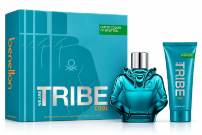 Estuche Benetton We Are Tribe Cool Hombre 2P Perfume 90ml + Shower Gel 75ml EDT
