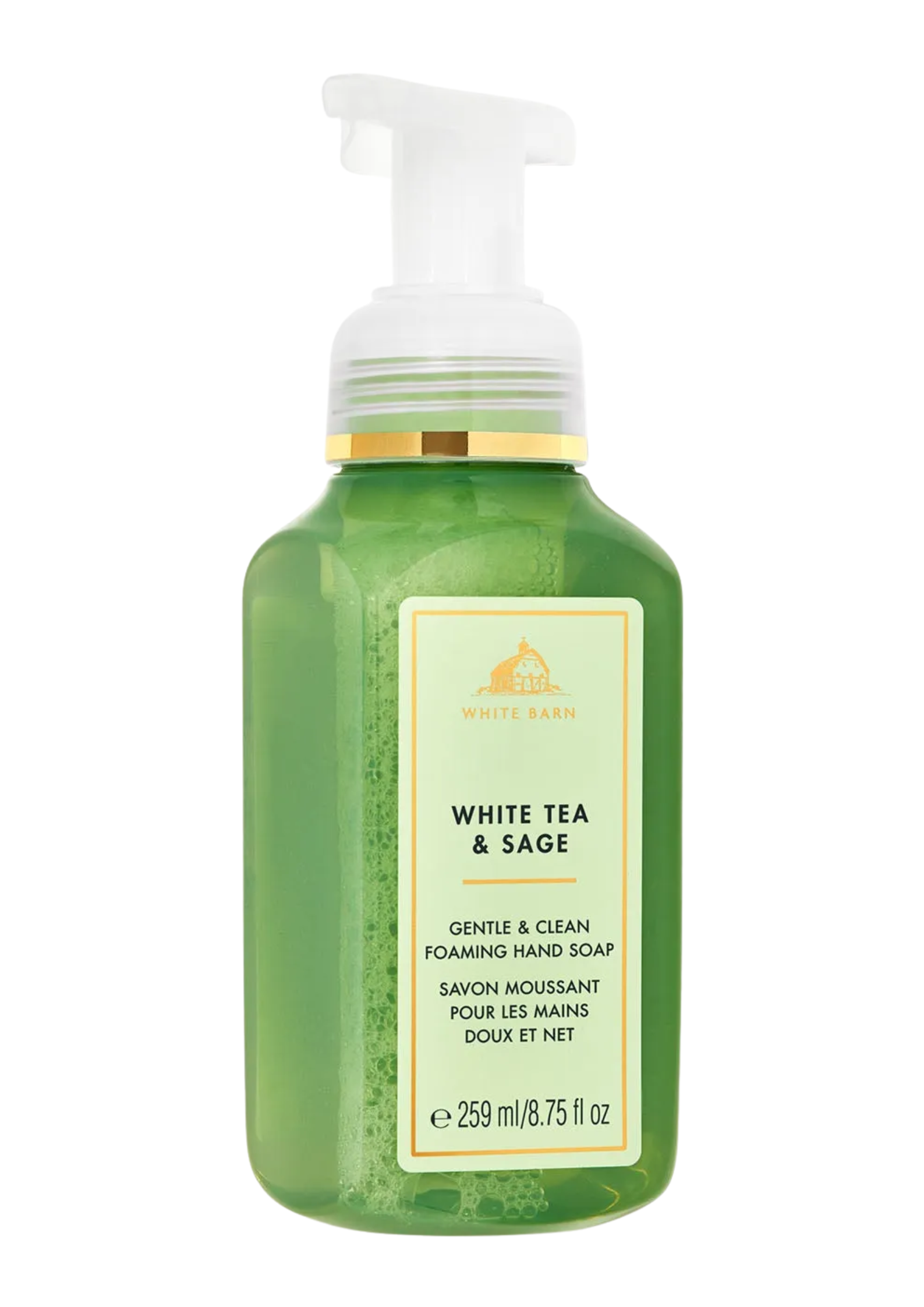 BATH AND BODY JABON DE MANOS WHITE TEA AND SAGE 259ML - Imagen 1