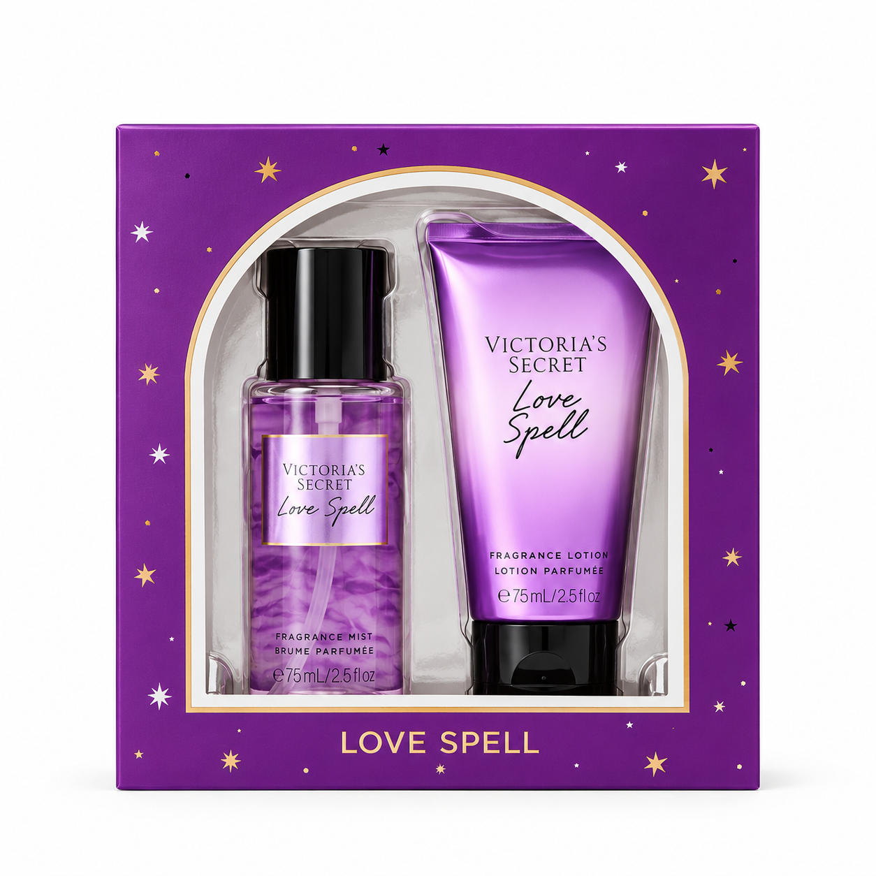 Estuche Victoria Secret Love Spell 2PZ Body Splash 75ml + Crema 75ml - Imagen 2