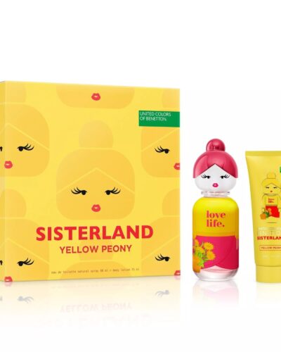 Estuche Benetton Sisterland Yellow Peony Mujer 2P Perfume 80ml + Body Lotion 75ml EDP