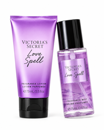 Estuche Victoria Secret Love Spell 2PZ Body Splash 75ml + Crema 75ml